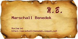 Marschall Benedek névjegykártya