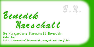 benedek marschall business card